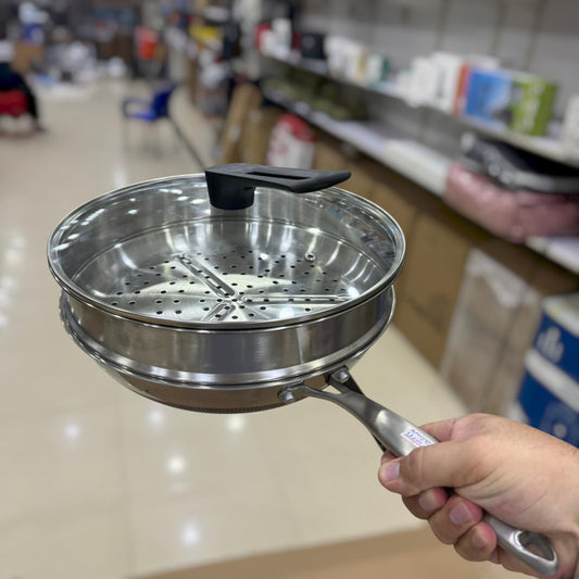 2 in 1 Laser Coated Deep Pan & Steamer
