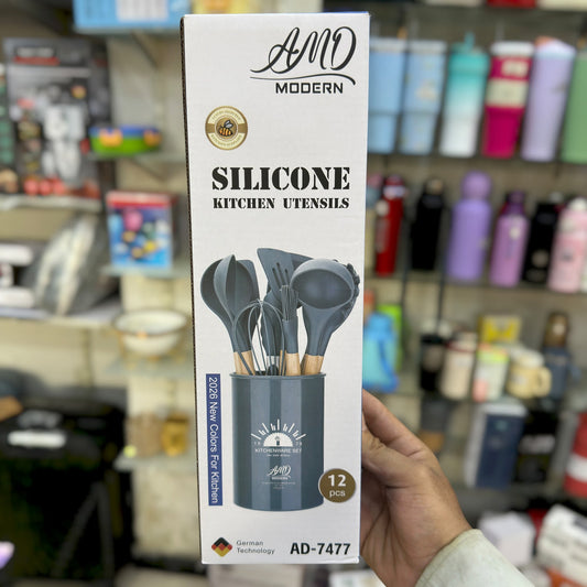12pcs AMD Silicone Kitchen Spoon Set