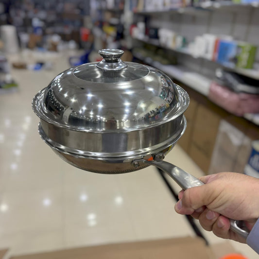 2 in 1 Laser Coated Deep Pan & Steamer